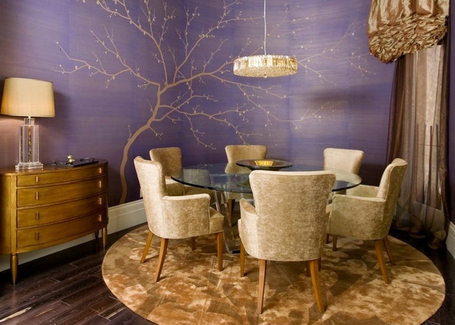 Золотая стена в интерьере