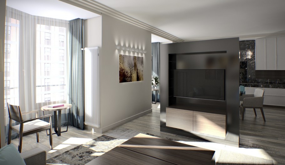 Кухня-гостиная 35 кв.м