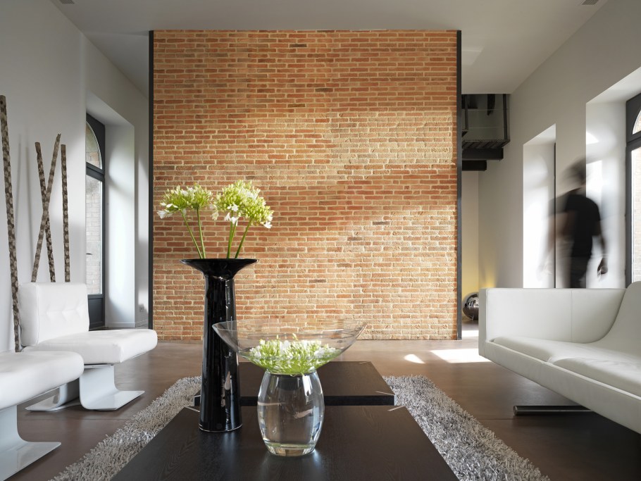 Кирпич и камень в интерьере