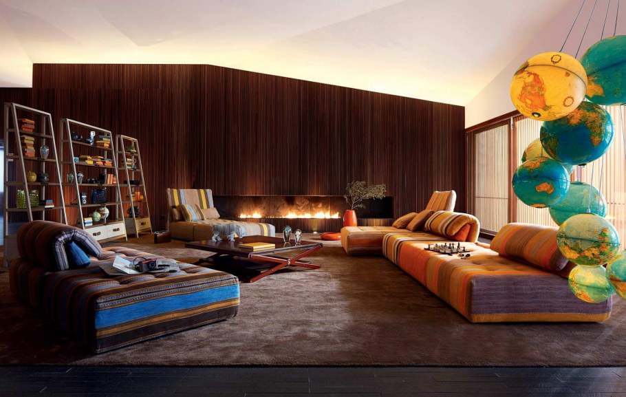 Коричневая мебель в интерьере