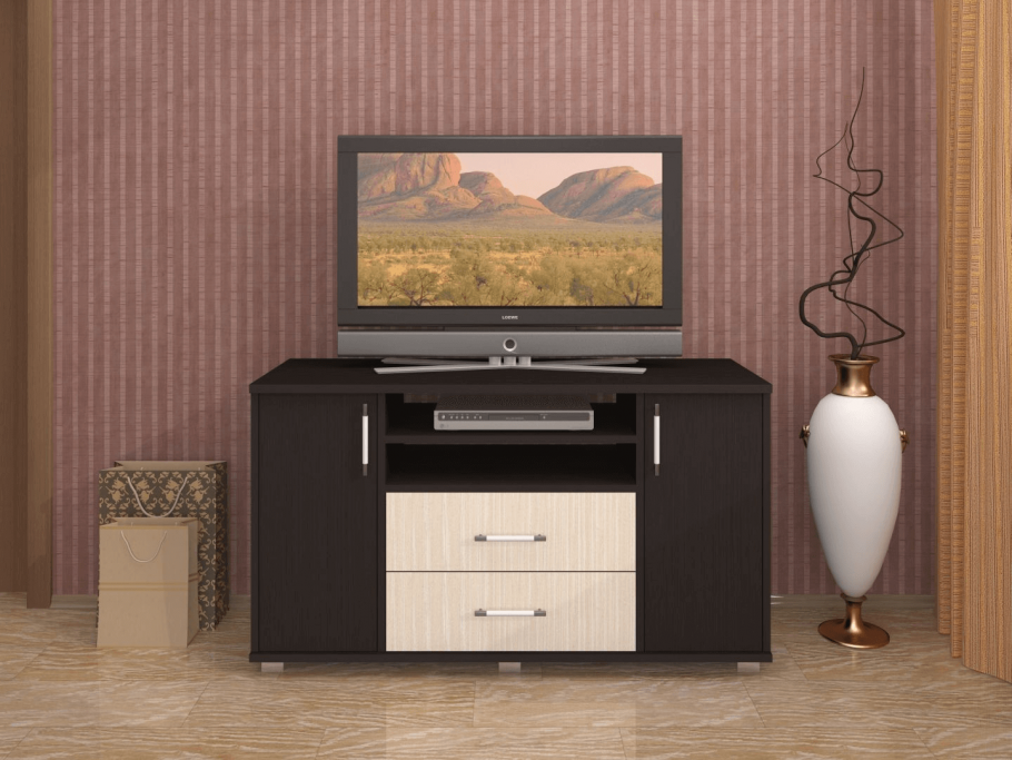 Тумба под телевизор венге—белфорт