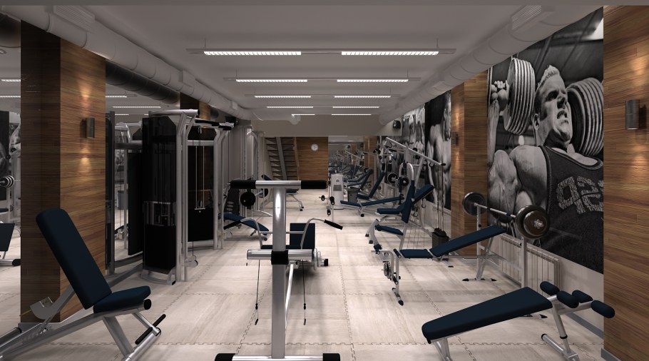 Зал для йоги интерьер