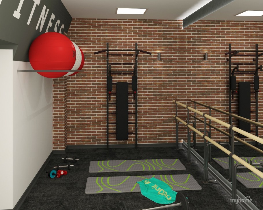 Интерьер фойе фитнес