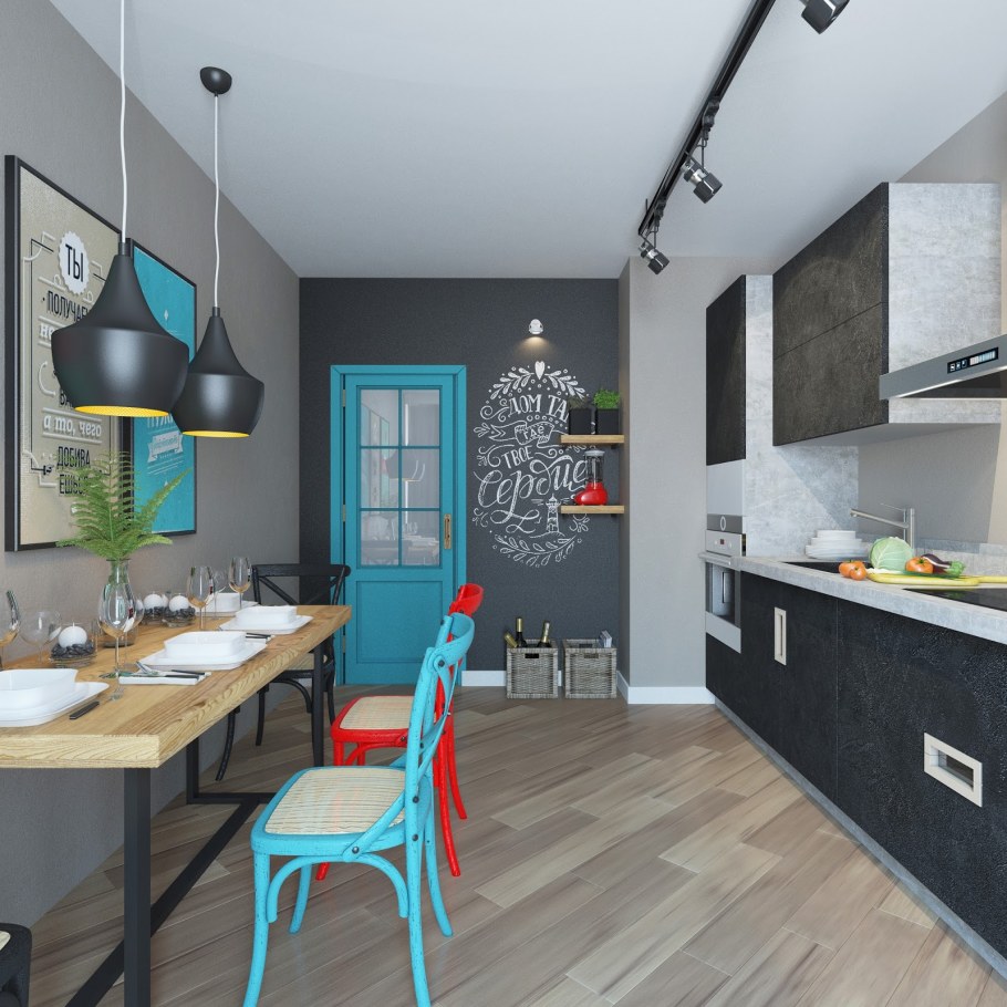 Интерьер кабинета в скандинавском стиле