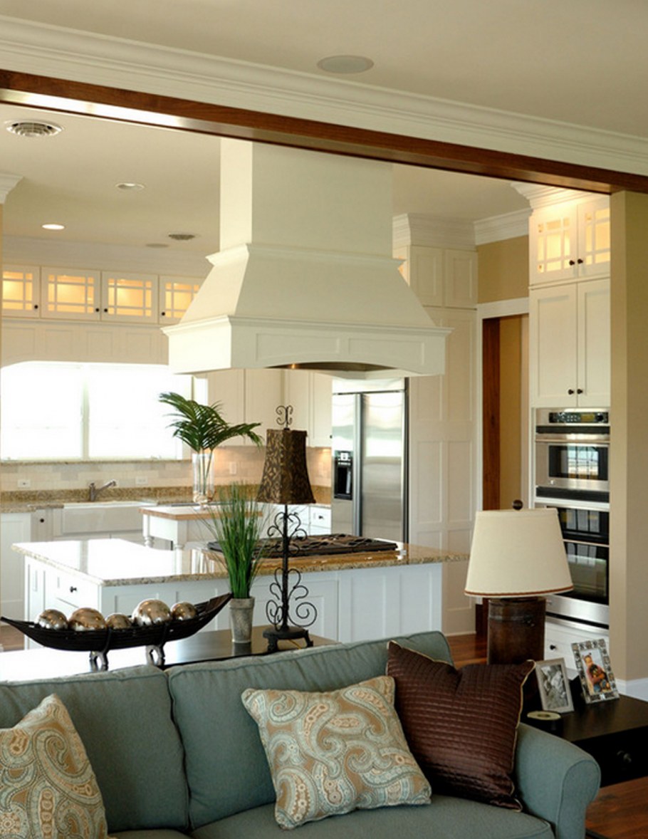 Отделить потолок кухни от гостиной