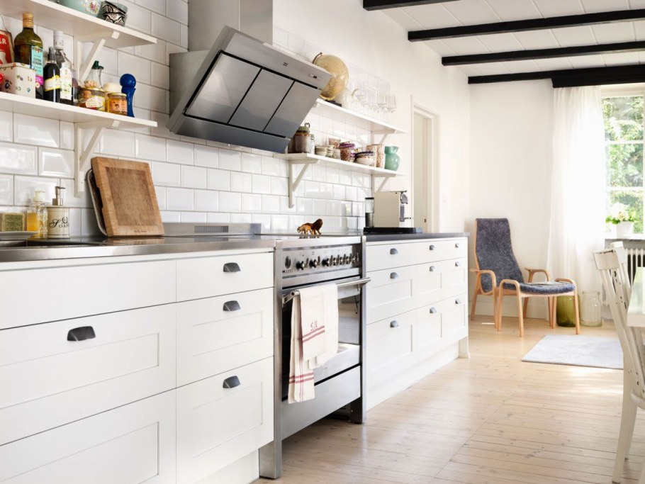 Деревянная кухня в скандинавском стиле