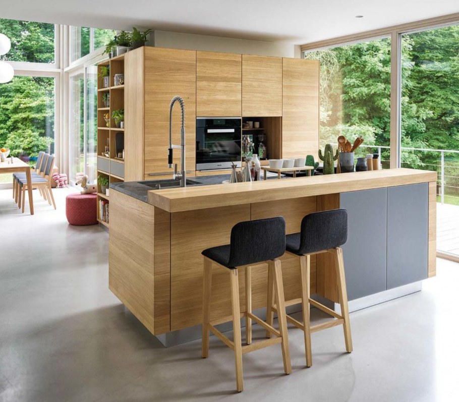 Планировка кухни с островком