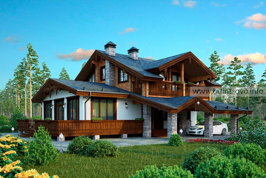 Современный комбинированный дом