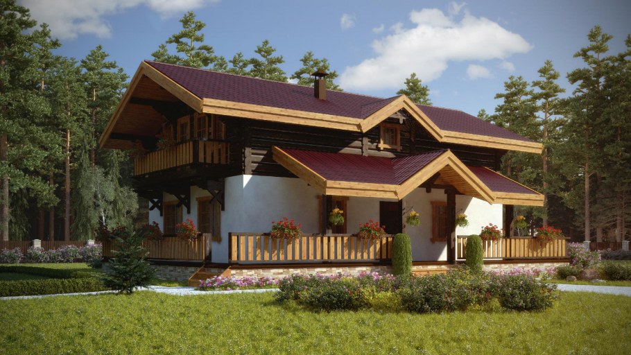 Загородный дом в стиле Шале