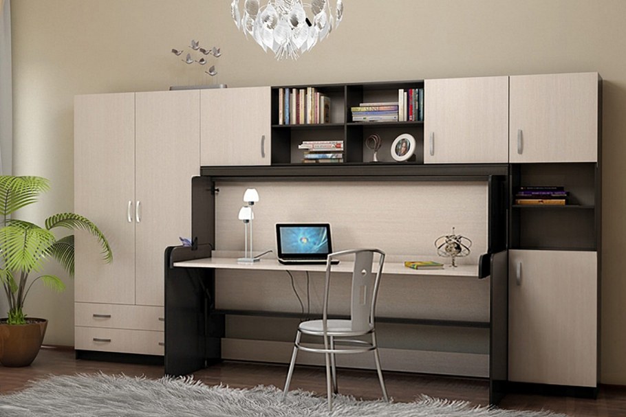 Стенка в гостиную красная глянец