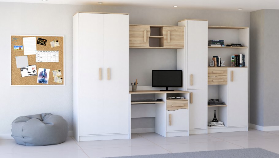 Шкафчики над письменным столом