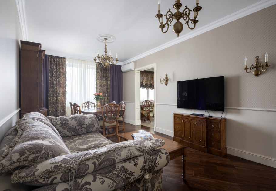 Гостиная в классическом стиле пол