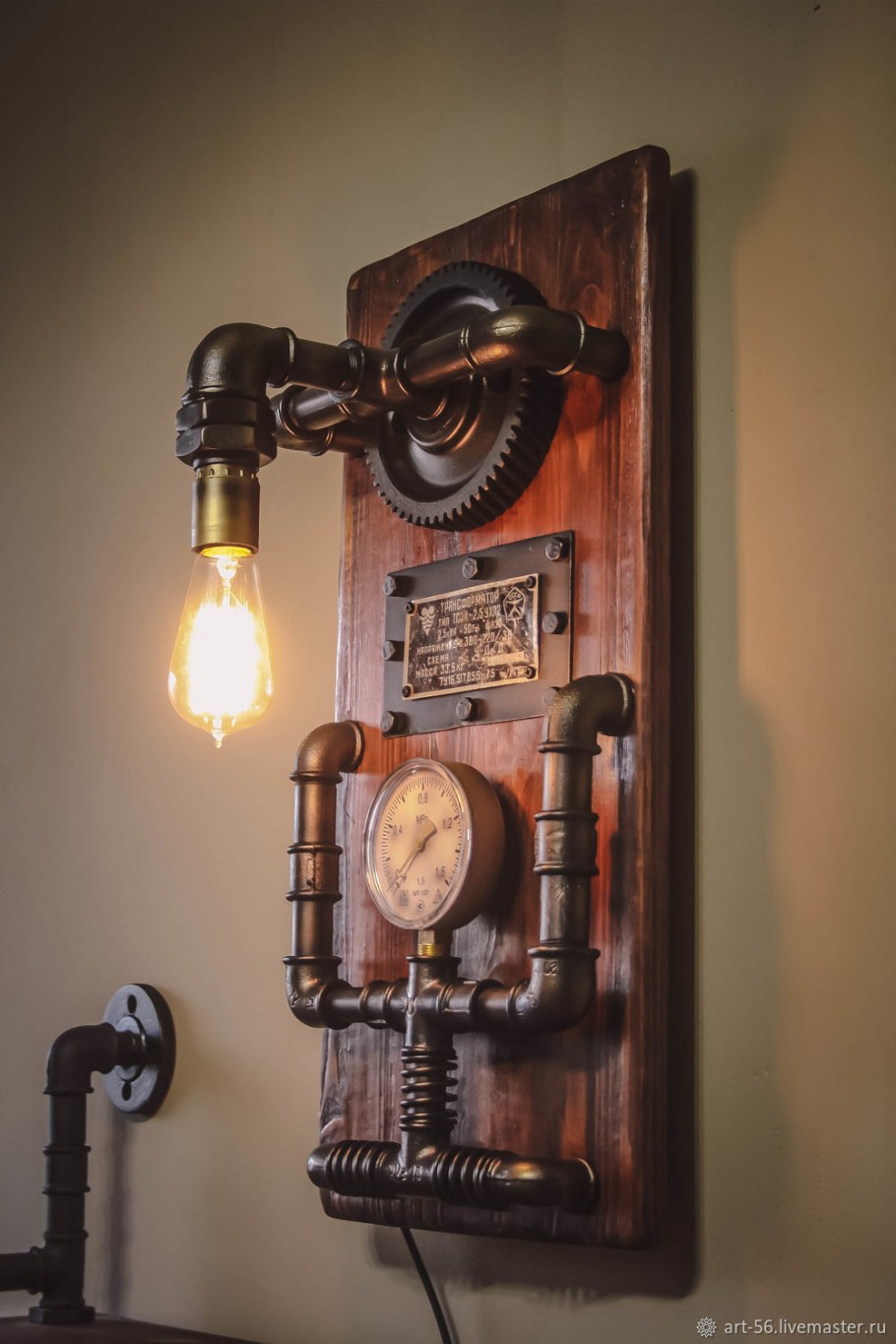 Настенный бра Loft стимпанк