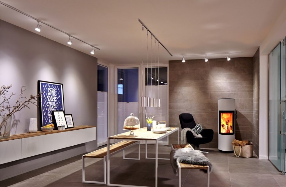 Шинные системы освещения в интерьере