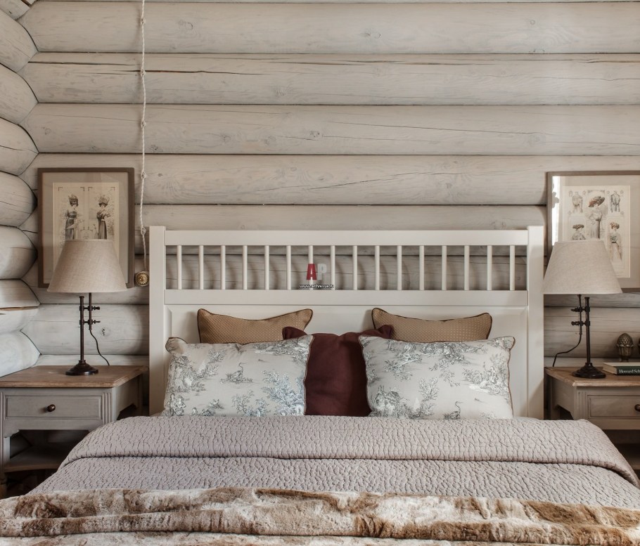 Загородная спальня в скандинавском стиле