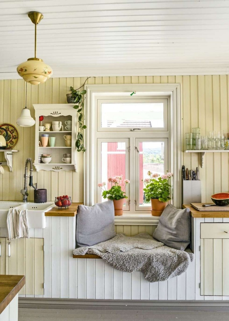 Дачная кухня в скандинавском стиле