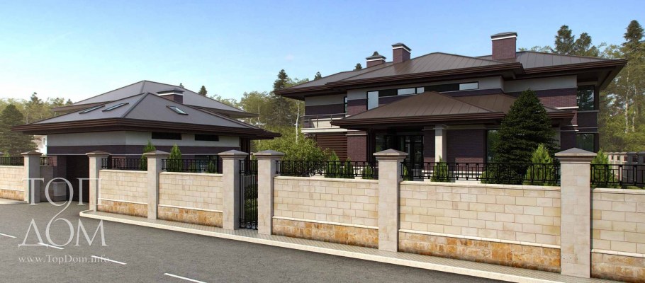 Ворота в стиле Райта