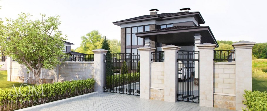 Забор и ограждения в стиле Райта