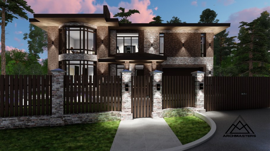 Таунхаус в стиле Райта