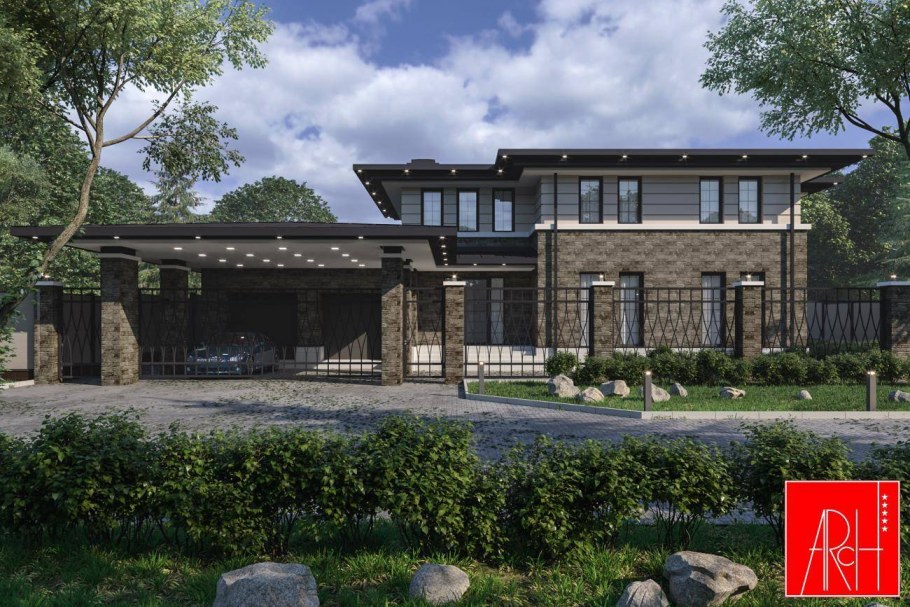 Дом Старка в стиле Райта