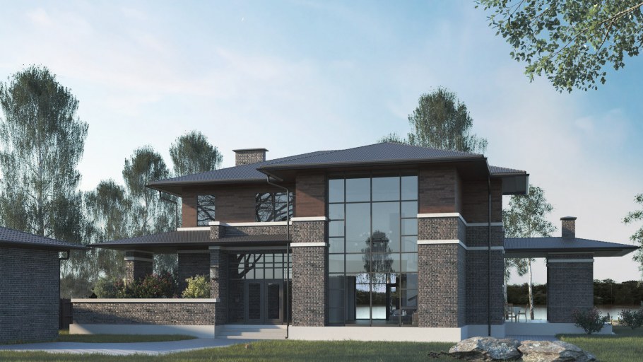 Забор и ограждения в стиле Райта