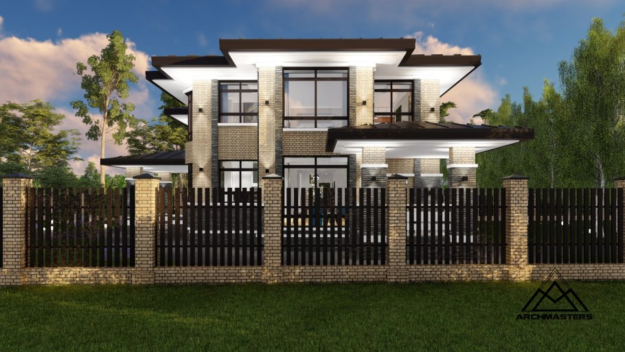 Проект баня стиль прерий, Райт