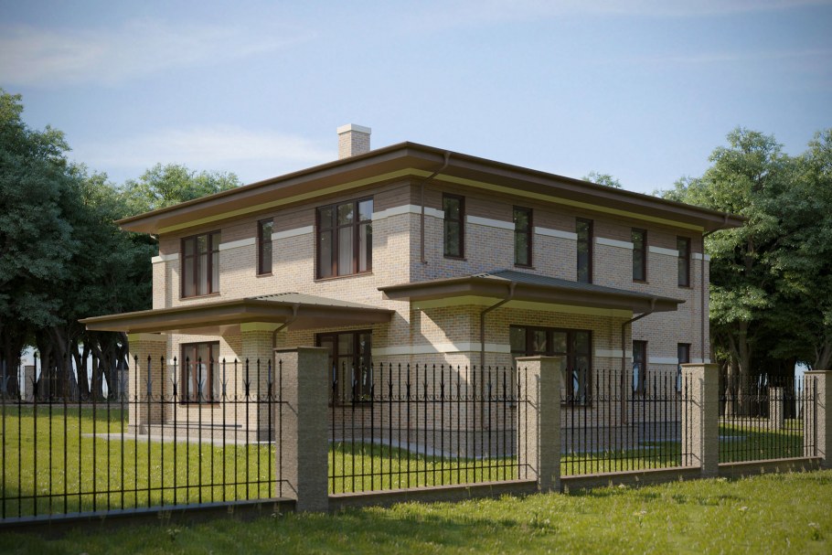 Дом в стиле Райта от Yunakov Architecture Design