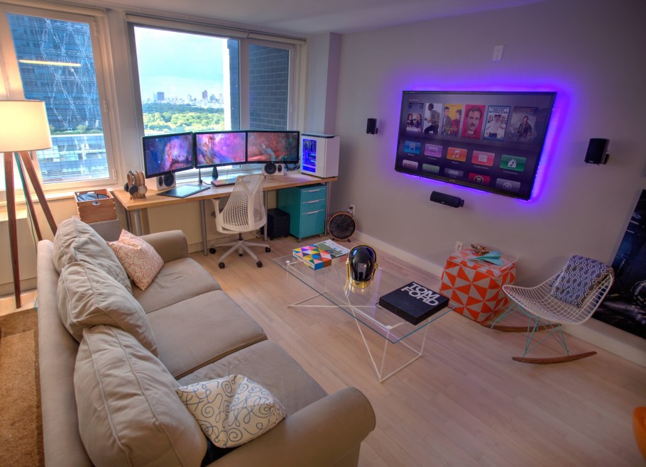 Интерьер геймерской комнаты