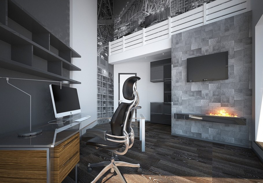 Рабочее место в стиле Хай тек