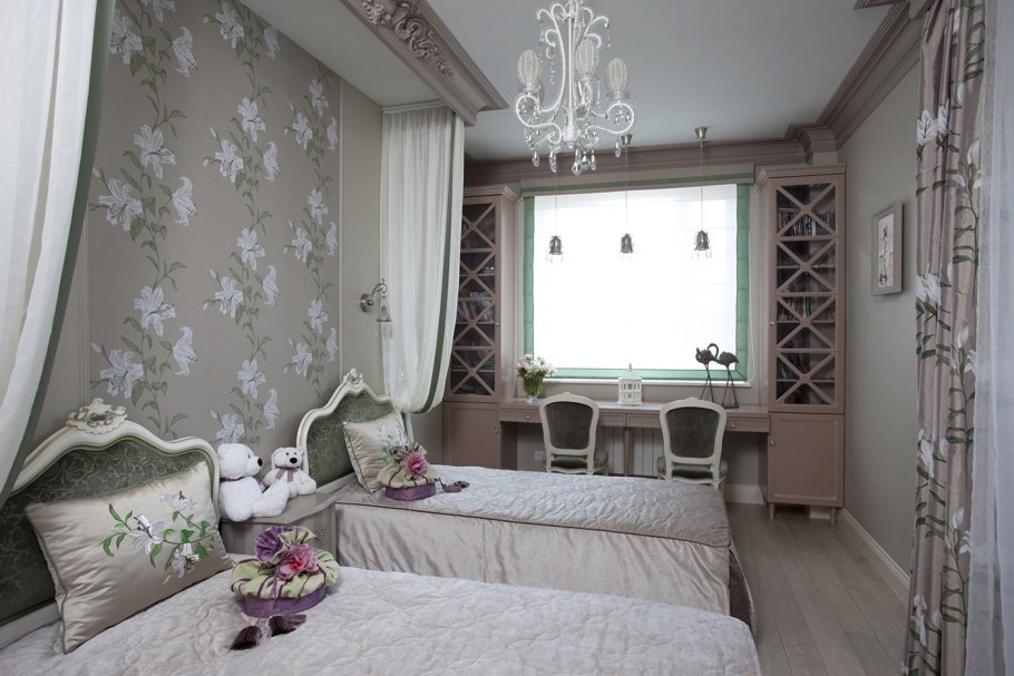 Комната для двух девочек в классическом стиле