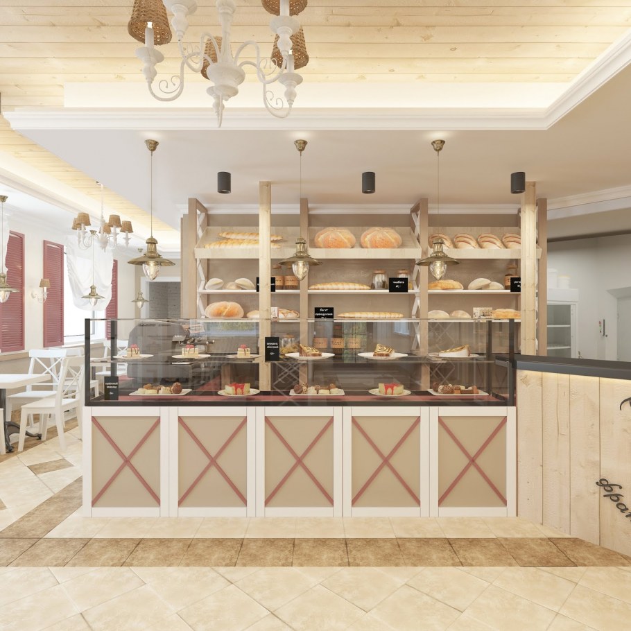 Классическая кухня с барной стойкой