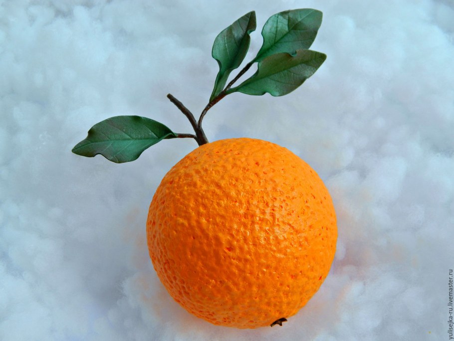 Елочная игрушка померанец апельсин