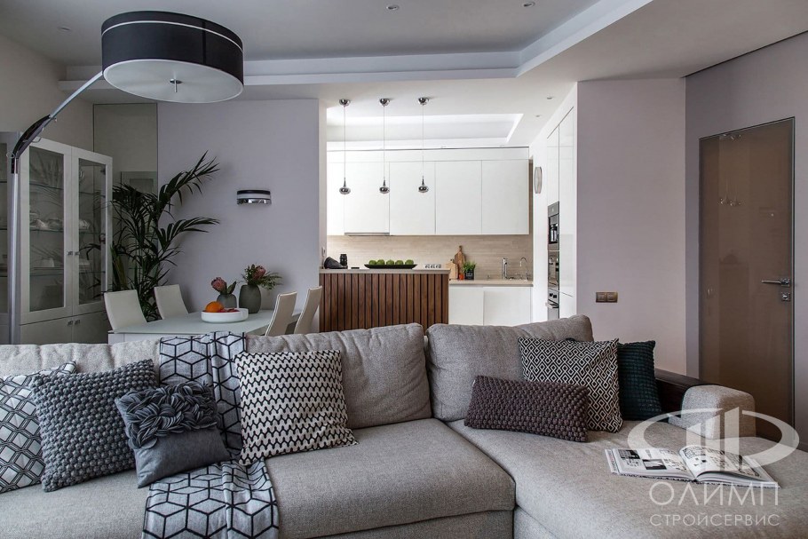 Кухня с гостинной 15кв.м планировка