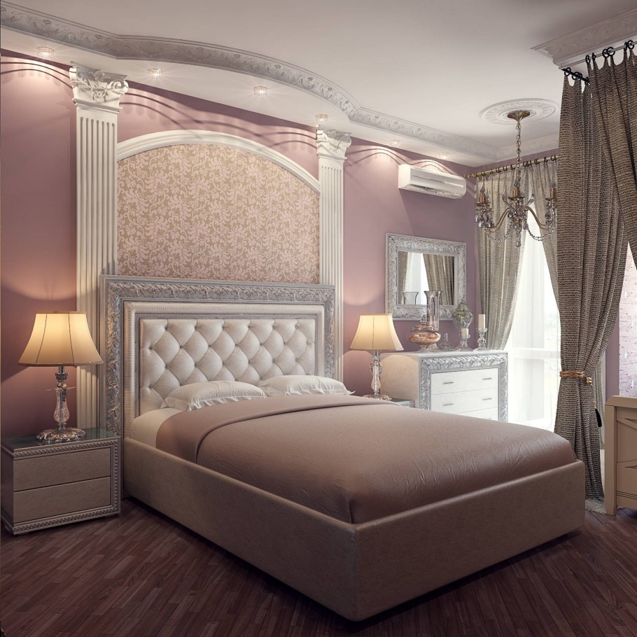 Уютная спальня в светлых тонах