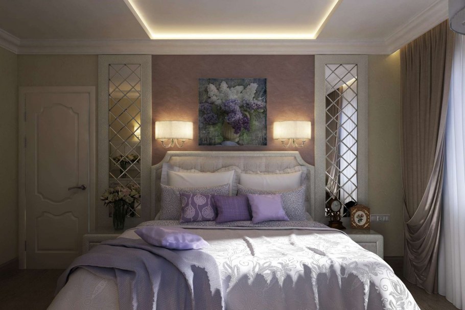Спальня в пастельных тонах