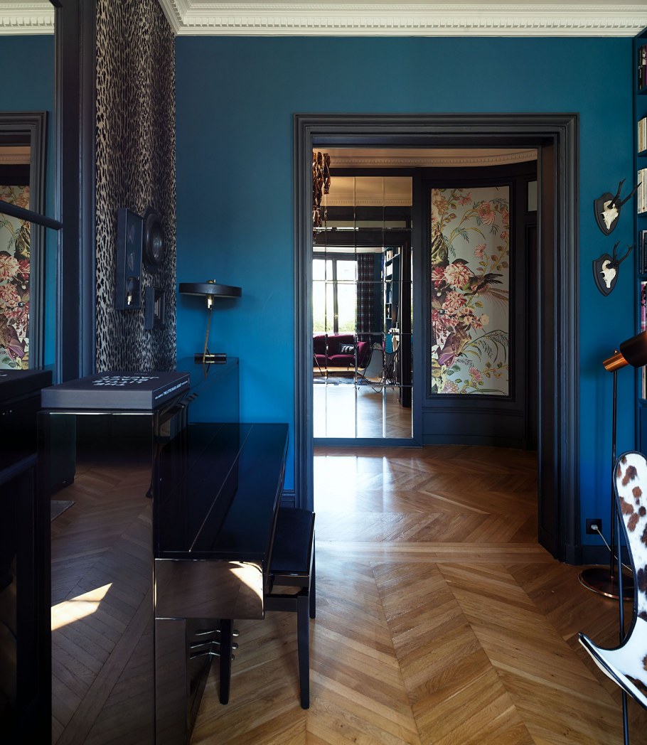 Синяя гостиная дизайн