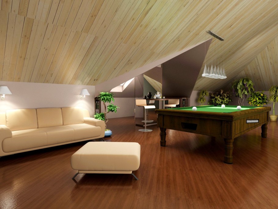 Дизайн комнаты мансардного типа