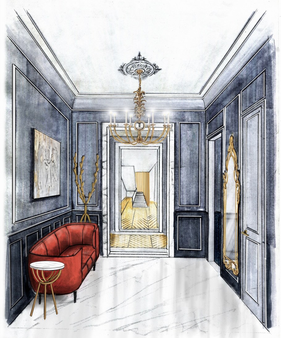 Эскиз интерьера