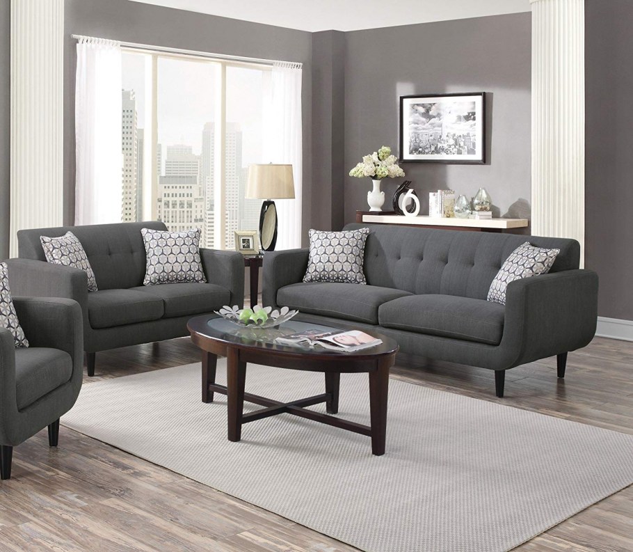 Мебель для гостиной серого цвета