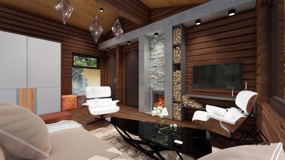 Проект элитных бань с верандой из профилированного бруса