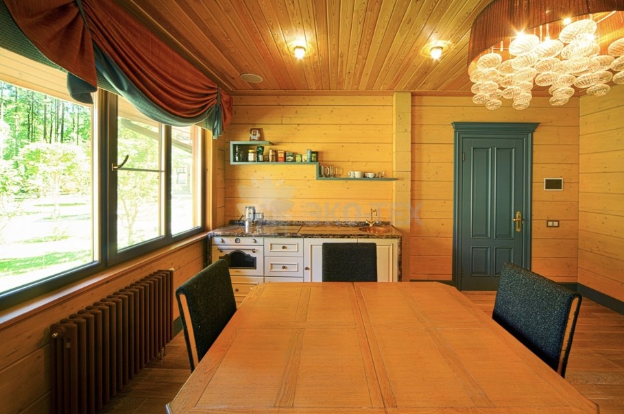 Баня из клееного бруса внутри