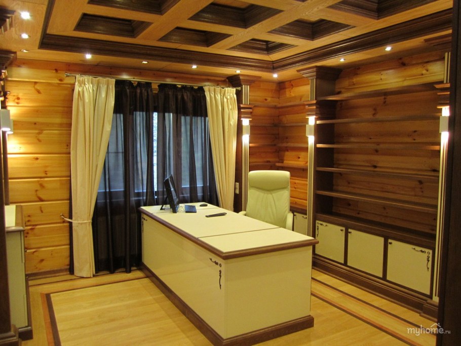 Сауна в доме из клееного бруса