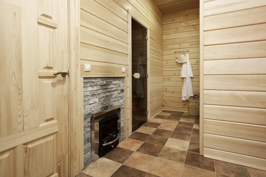 Внутренняя отделка бани из бруса