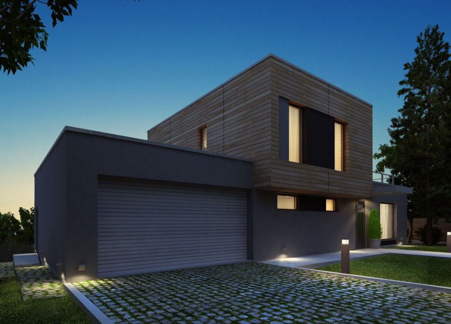 Дом в стиле Минимализм двухэтажный