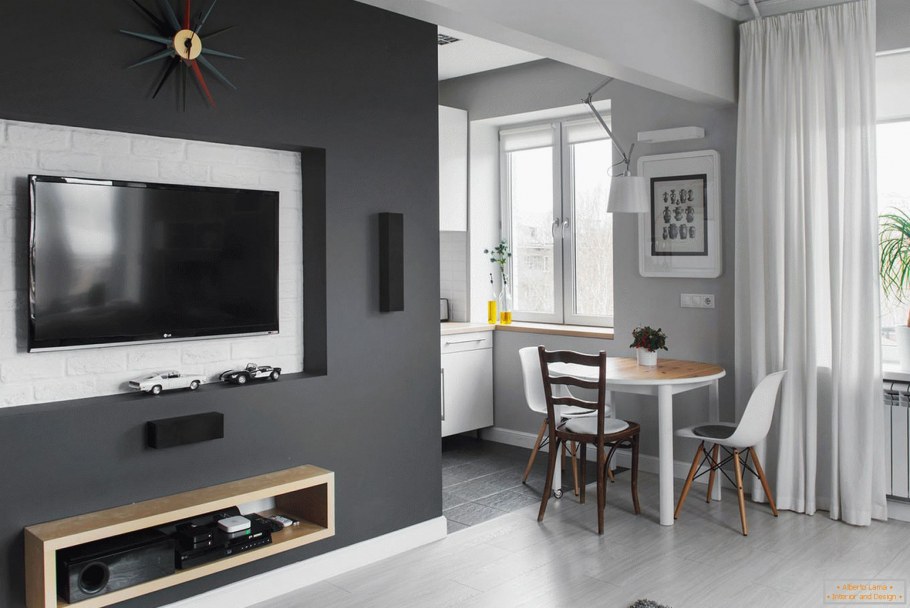 Гостиная в однушке