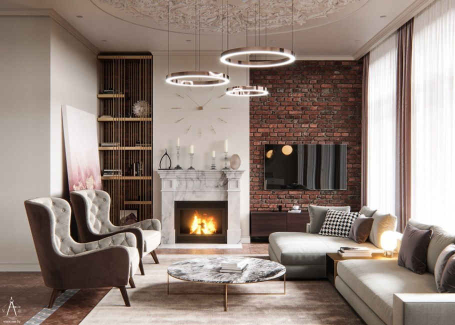 Каминная зона в квартире