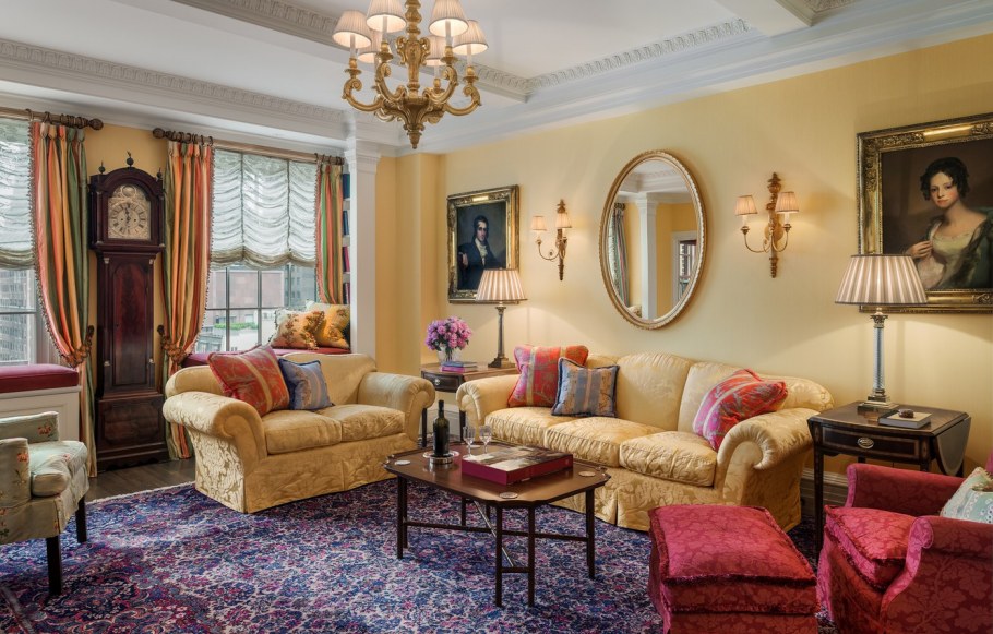 Английский стиль в интерьере гостиной