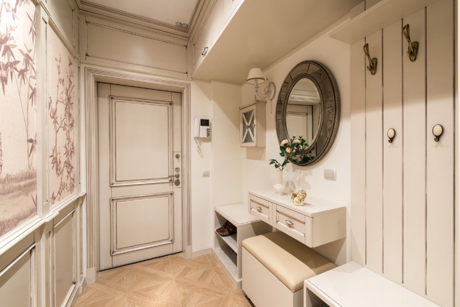 Прихожая в стиле шебби Шик фото интерьер