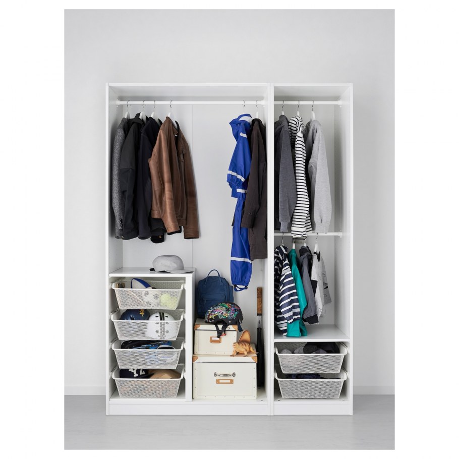 ПАКС гардероб, белый, 150x58x236 см
