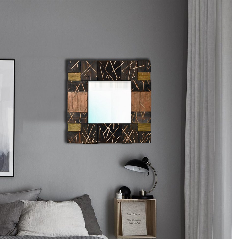 Зеркальное панно состаренное